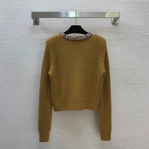 Self-Portrait Embellished Wool-Blend Cardigan - Picture 9 of 12